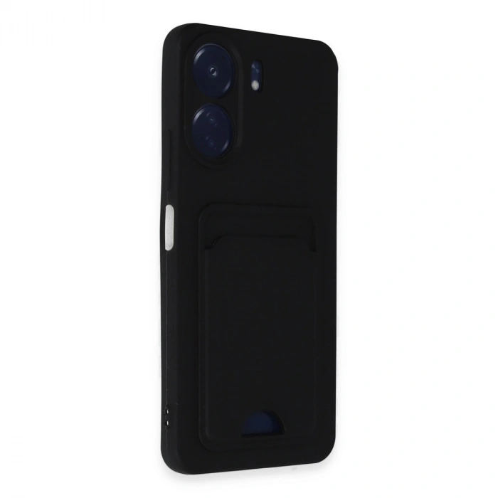 Xiaomi Redmi 13c Kılıf Kelvin Kartvizitli Silikon - Siyah