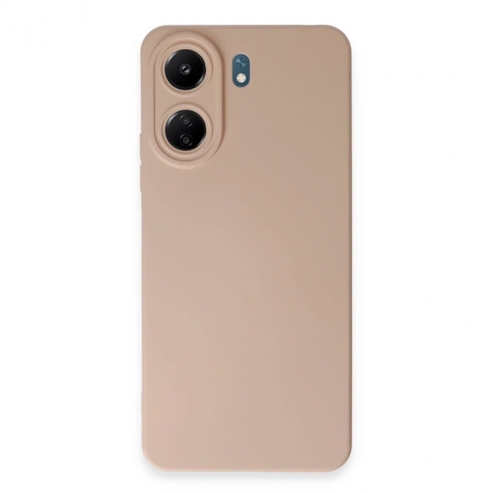 Xiaomi Redmi 13c Kılıf Nano İçi Kadife Silikon - Pudra