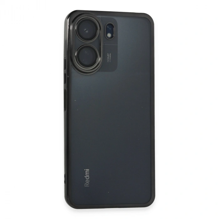 Xiaomi Redmi 13c Kılıf Razer Lensli Silikon - Siyah