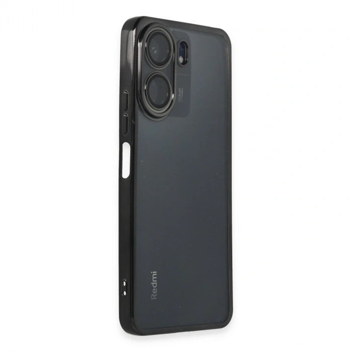Xiaomi Redmi 13c Kılıf Razer Lensli Silikon - Siyah