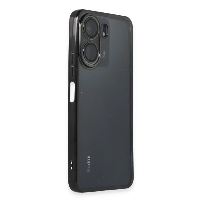 Xiaomi Redmi 13c Kılıf Razer Lensli Silikon - Siyah