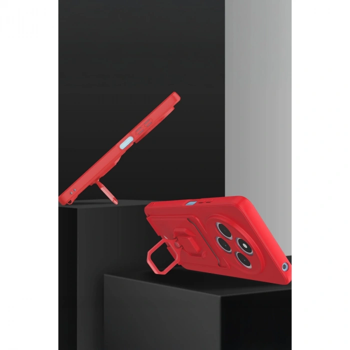 Xiaomi Redmi 14c Kılıf Zuma Kartvizitli Yüzüklü Silikon - Yeşil