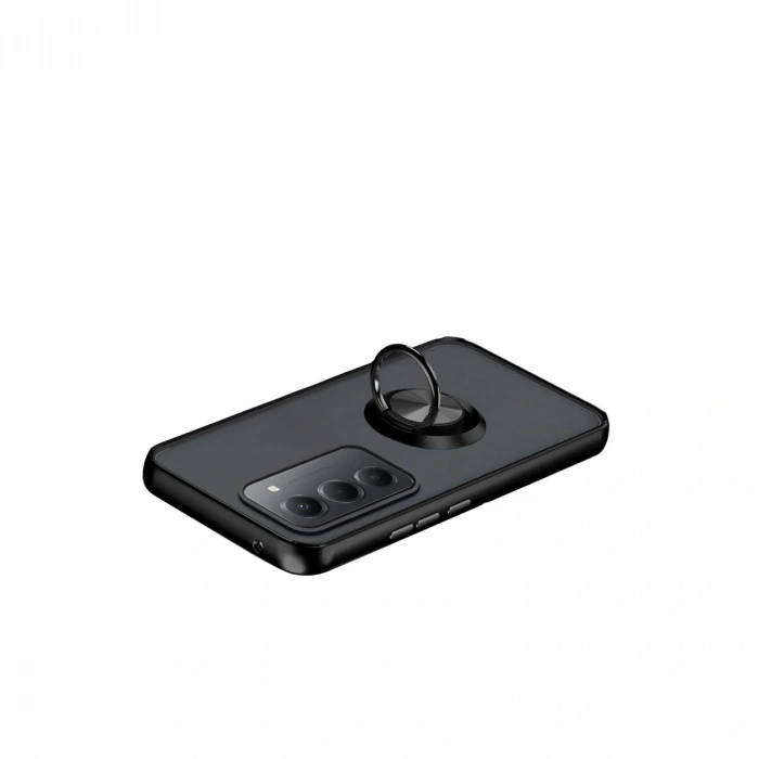 Xiaomi Redmi 15 4g Montreal Yüzüklü Silikon Kapak - Siyah