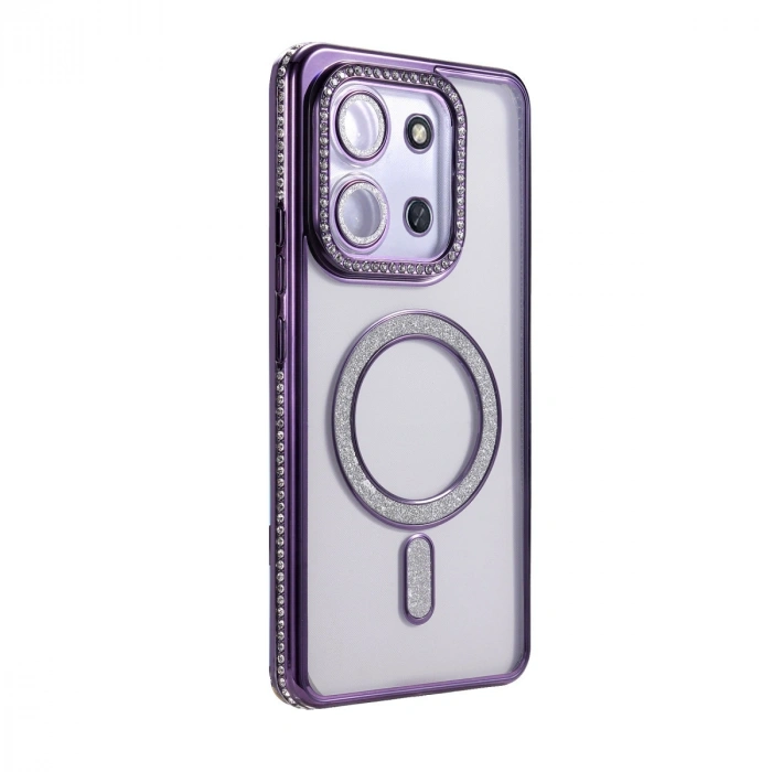 Xiaomi Redmi 15c 4g Joke Simli Magneticsafe Kılıf - Derin Mor