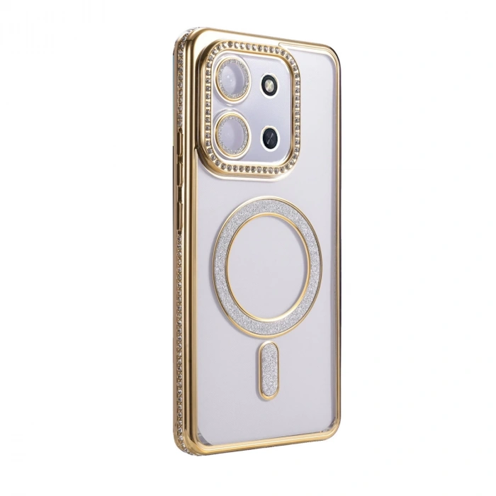 Xiaomi Redmi 15c 4g Joke Simli Magneticsafe Kılıf - Gold