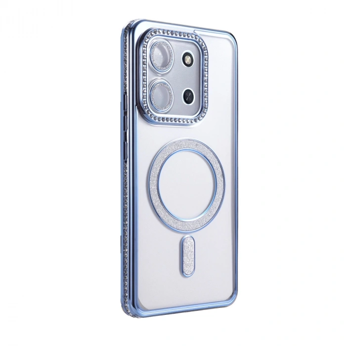 Xiaomi Redmi 15c 4g Joke Simli Magneticsafe Kılıf - Mavi