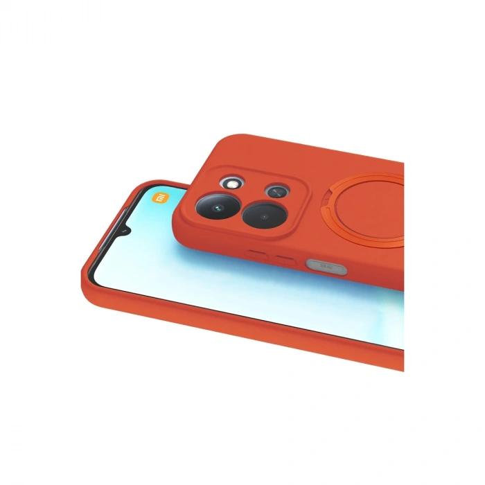 Xiaomi Redmi 15c 4g Regal Magsafe Standlı Kapak - Turuncu