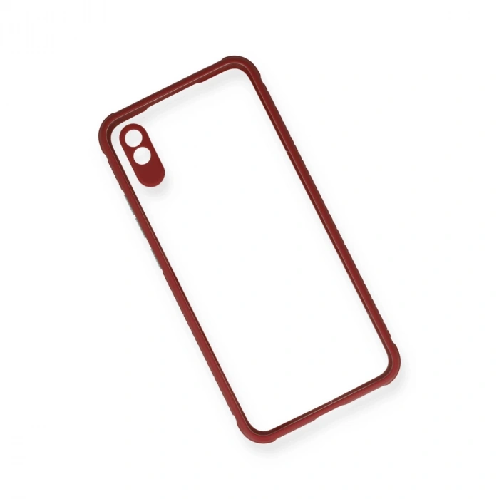 Xiaomi Redmi 9a Kılıf Miami Şeffaf Silikon - Fuşya