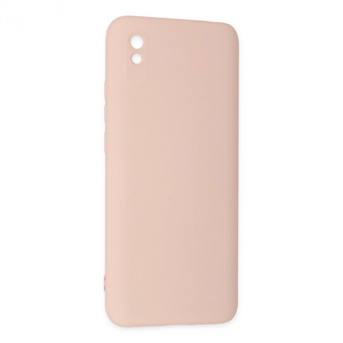 Xiaomi Redmi 9a Kılıf Nano İçi Kadife Silikon - Pudra