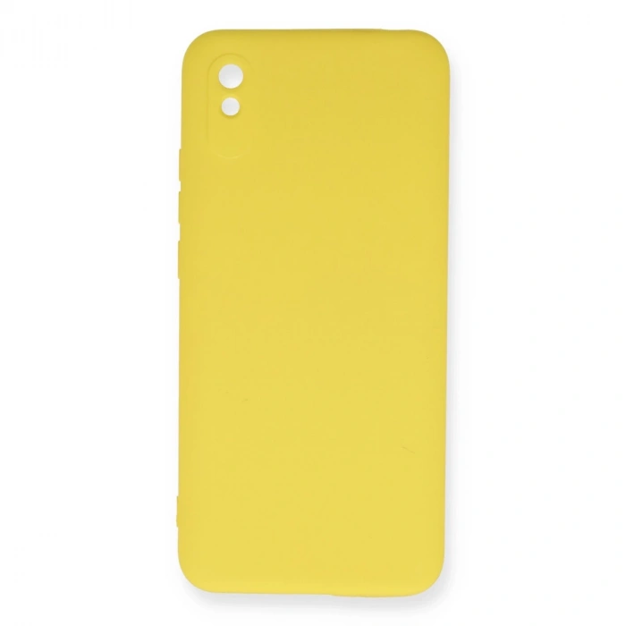 Xiaomi Redmi 9a Kılıf Nano İçi Kadife Silikon - Sarı