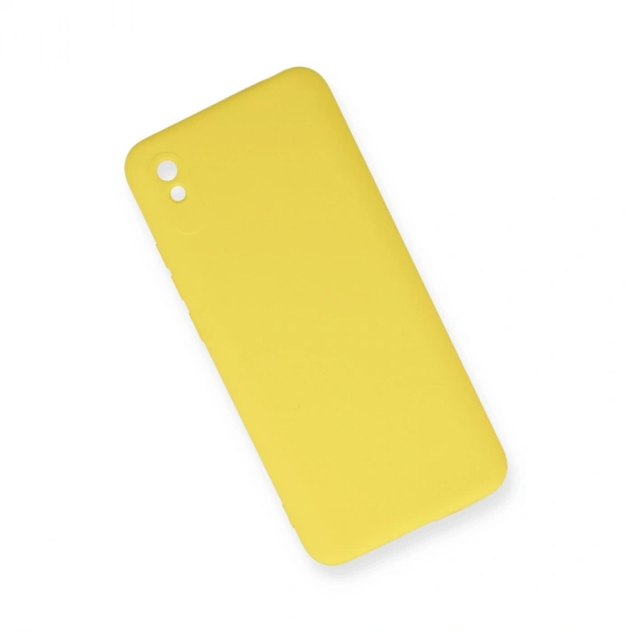 Xiaomi Redmi 9a Kılıf Nano İçi Kadife Silikon - Sarı