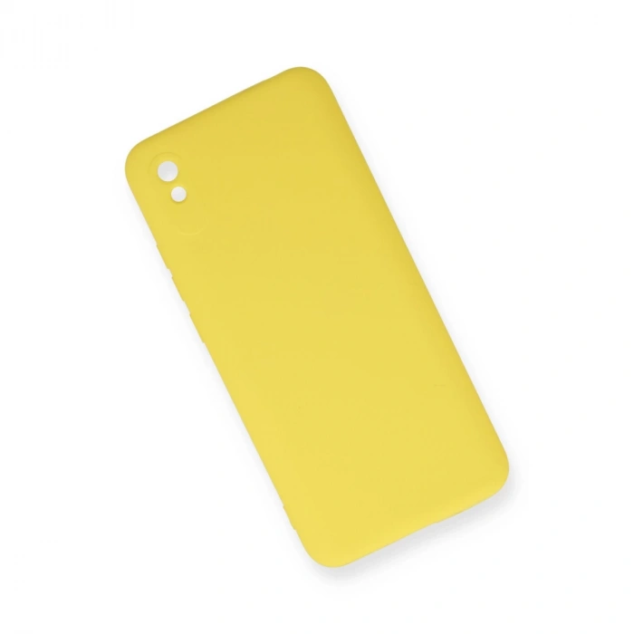 Xiaomi Redmi 9a Kılıf Nano İçi Kadife Silikon - Sarı