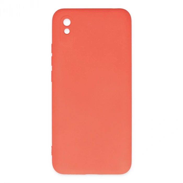 Xiaomi Redmi 9a Kılıf Nano İçi Kadife Silikon - Turuncu