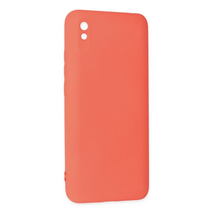 Xiaomi Redmi 9a Kılıf Nano İçi Kadife Silikon - Turuncu