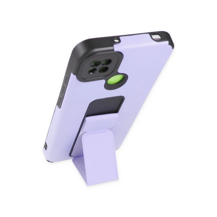 Xiaomi Redmi 9c Kılıf Mega Standlı Silikon - Lila