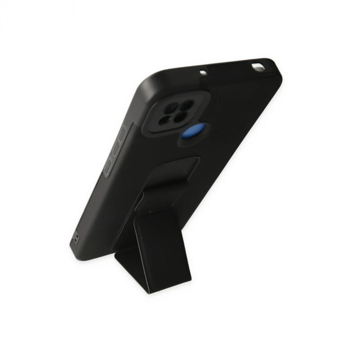 Xiaomi Redmi 9c Kılıf Mega Standlı Silikon - Siyah