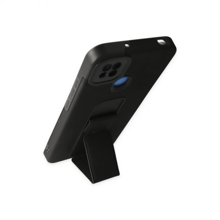 Xiaomi Redmi 9c Kılıf Mega Standlı Silikon - Siyah