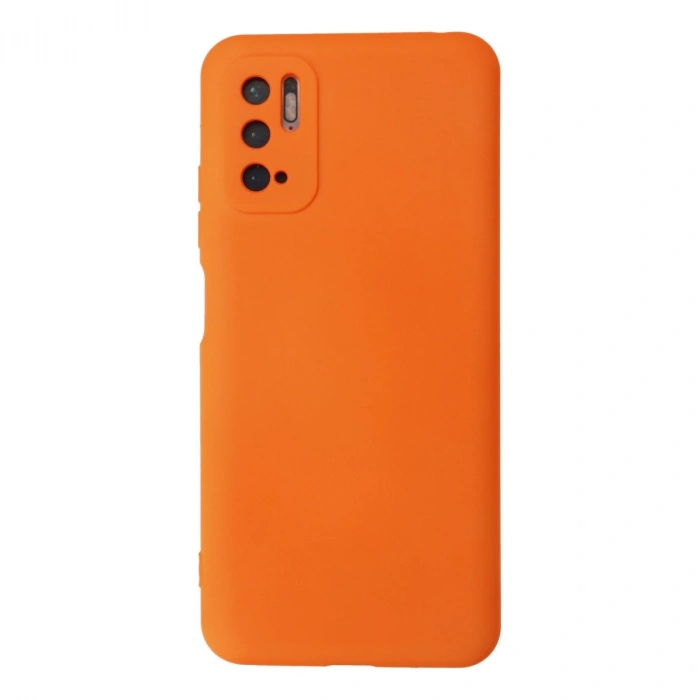 Xiaomi Redmi Note 10 5g Kılıf Nano İçi Kadife Silikon - Turuncu