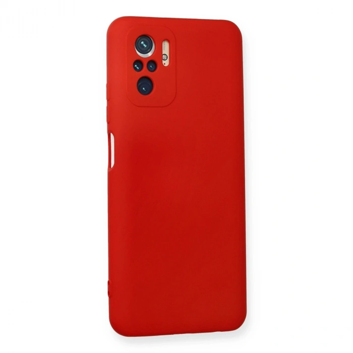 Xiaomi Redmi Note 10 Kılıf Nano İçi Kadife Silikon - Kırmızı