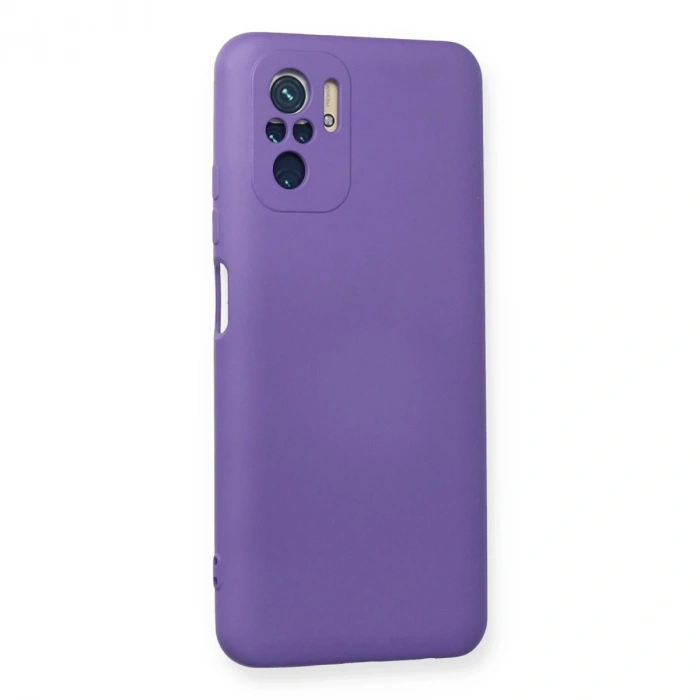 Xiaomi Redmi Note 10 Kılıf Nano İçi Kadife Silikon - Mor