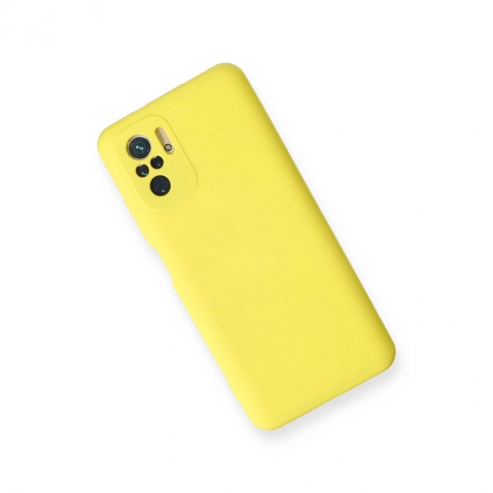 Xiaomi Redmi Note 10 Kılıf Nano İçi Kadife Silikon - Sarı