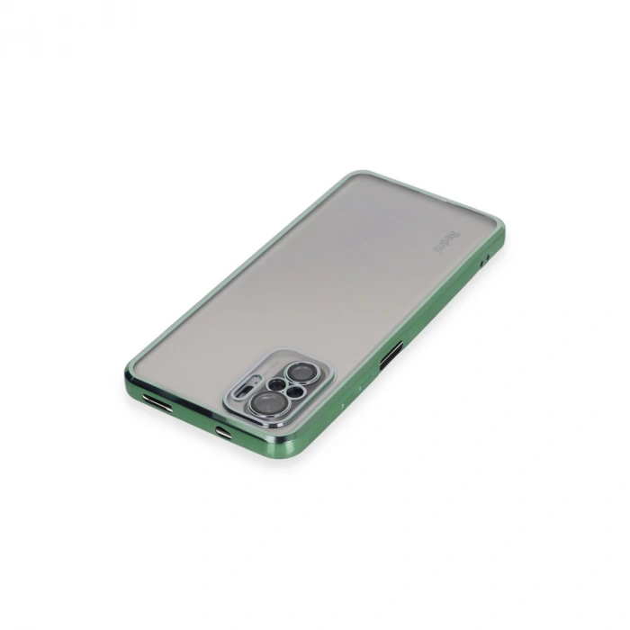 Xiaomi Redmi Note 10 Kılıf Razer Lensli Silikon - Yeşil
