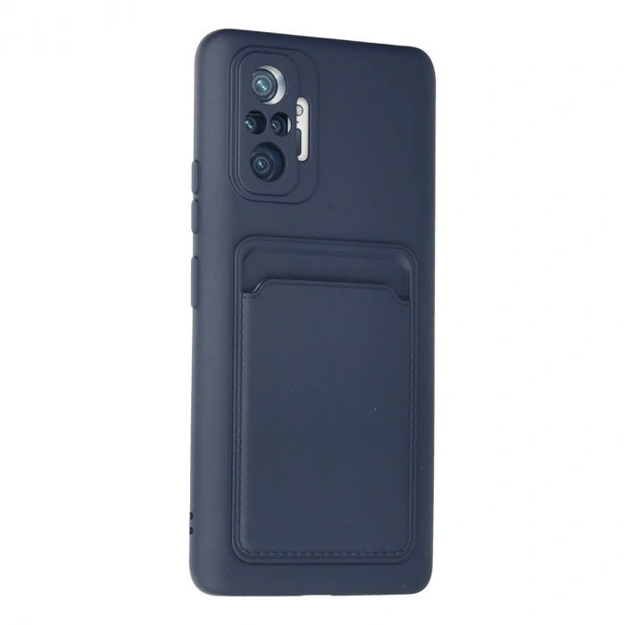 Xiaomi Redmi Note 10 Pro Kılıf Kelvin Kartvizitli Silikon - Lacivert