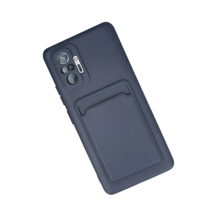 Xiaomi Redmi Note 10 Pro Kılıf Kelvin Kartvizitli Silikon - Lacivert