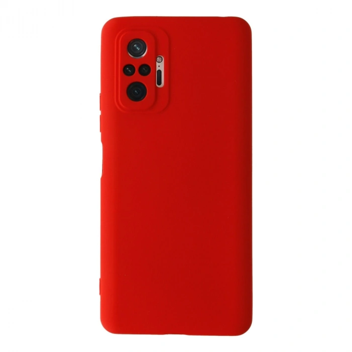 Xiaomi Redmi Note 10 Pro Kılıf Nano İçi Kadife Silikon - Kırmızı