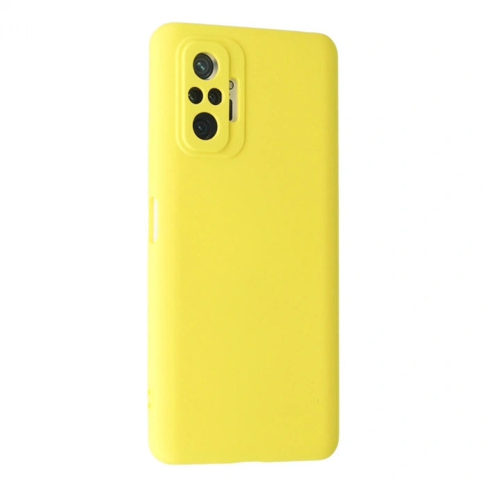 Xiaomi Redmi Note 10 Pro Kılıf Nano İçi Kadife Silikon - Sarı