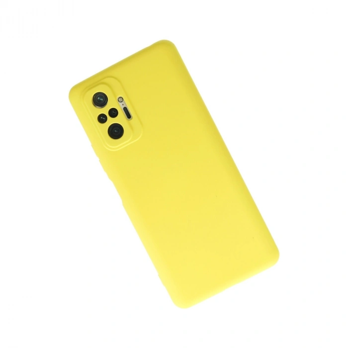 Xiaomi Redmi Note 10 Pro Kılıf Nano İçi Kadife Silikon - Sarı