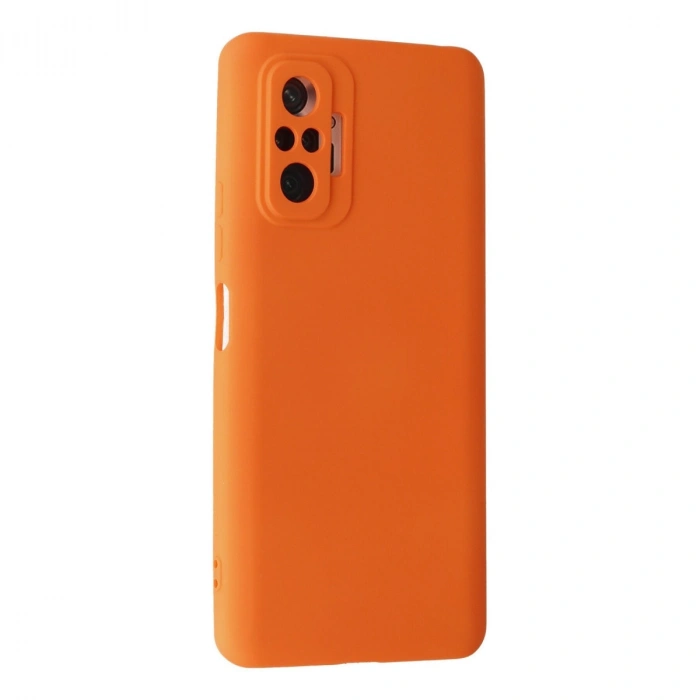 Xiaomi Redmi Note 10 Pro Kılıf Nano İçi Kadife Silikon - Turuncu