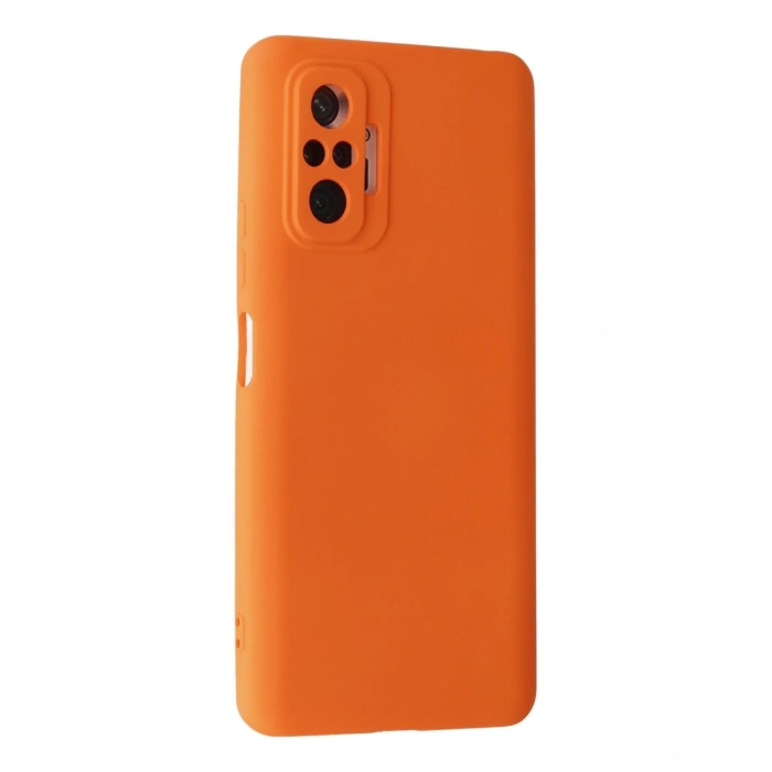 Xiaomi Redmi Note 10 Pro Kılıf Nano İçi Kadife Silikon - Turuncu