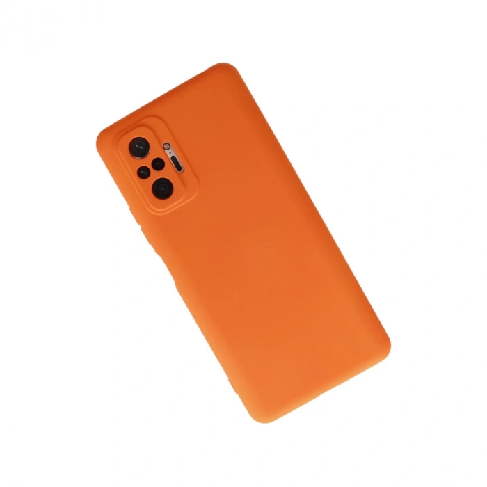 Xiaomi Redmi Note 10 Pro Kılıf Nano İçi Kadife Silikon - Turuncu
