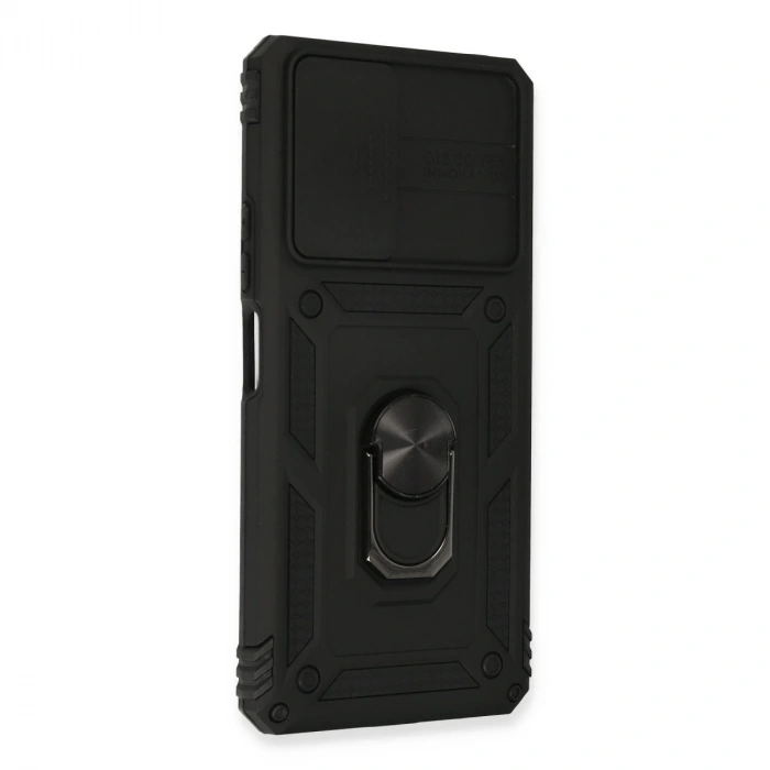 Xiaomi Redmi Note 10 Pro Kılıf Pars Lens Yüzüklü Silikon - Siyah