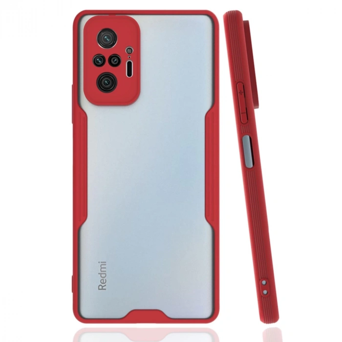 Xiaomi Redmi Note 10 Pro Kılıf Platin Silikon - Kırmızı
