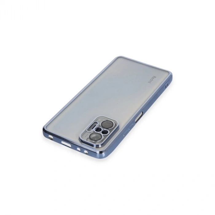 Xiaomi Redmi Note 10 Pro Kılıf Razer Lensli Silikon - Açık Mavi