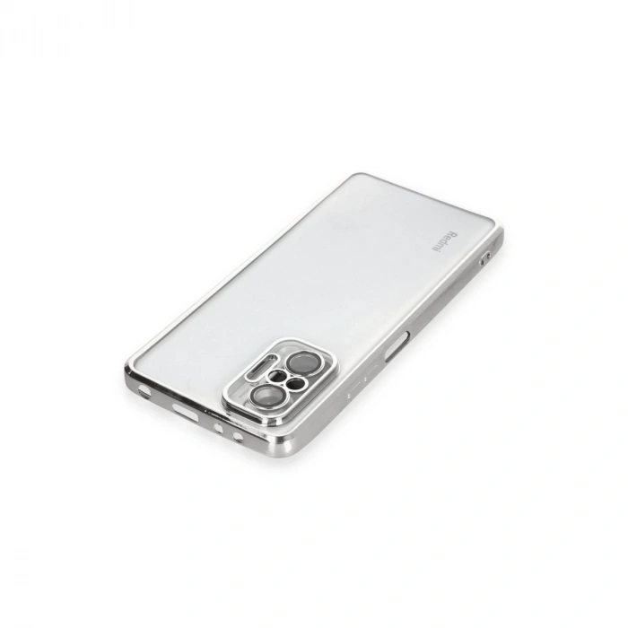 Xiaomi Redmi Note 10 Pro Kılıf Razer Lensli Silikon - Gümüş