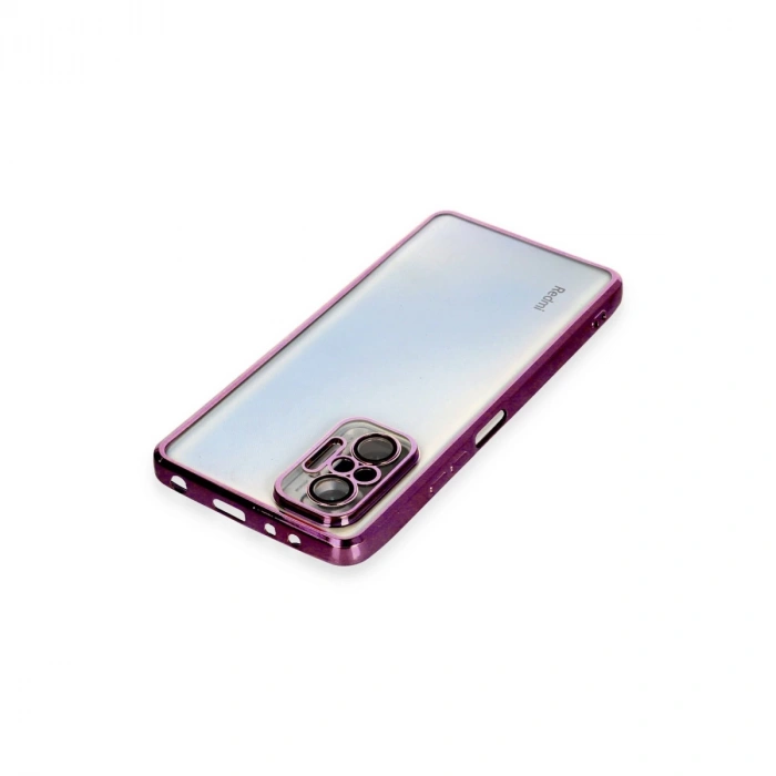 Xiaomi Redmi Note 10 Pro Kılıf Razer Lensli Silikon - Mor