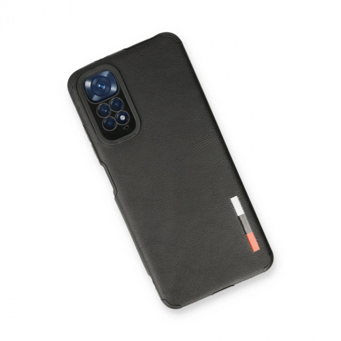 Xiaomi Redmi Note 11 Kılıf Loop Deri Silikon - Siyah