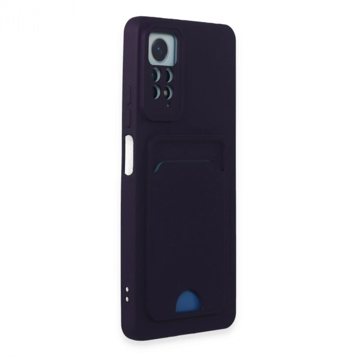 Xiaomi Redmi Note 11 Pro Kılıf Kelvin Kartvizitli Silikon - Derin Mor
