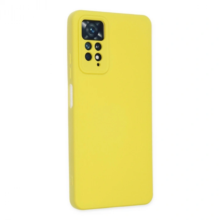 Xiaomi Redmi Note 11 Pro Kılıf Nano İçi Kadife Silikon - Sarı