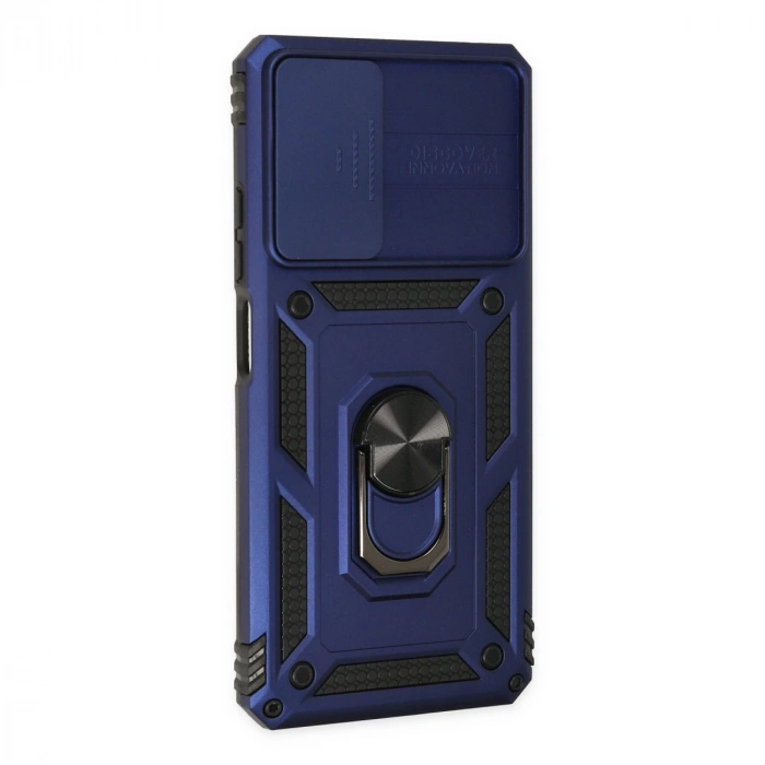 Xiaomi Redmi Note 11 Pro Kılıf Pars Lens Yüzüklü Silikon - Lacivert