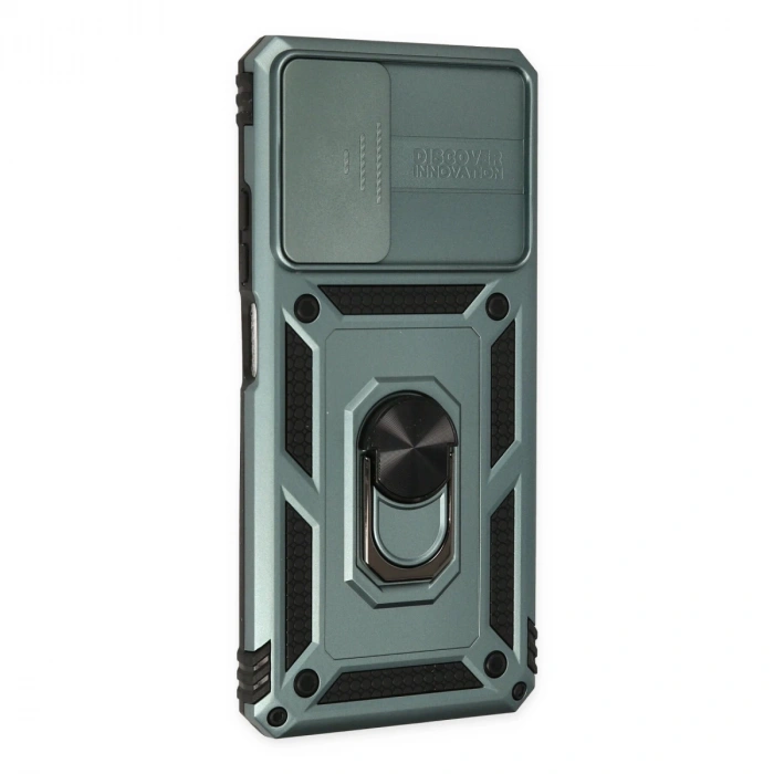 Xiaomi Redmi Note 11 Pro Kılıf Pars Lens Yüzüklü Silikon - Yeşil