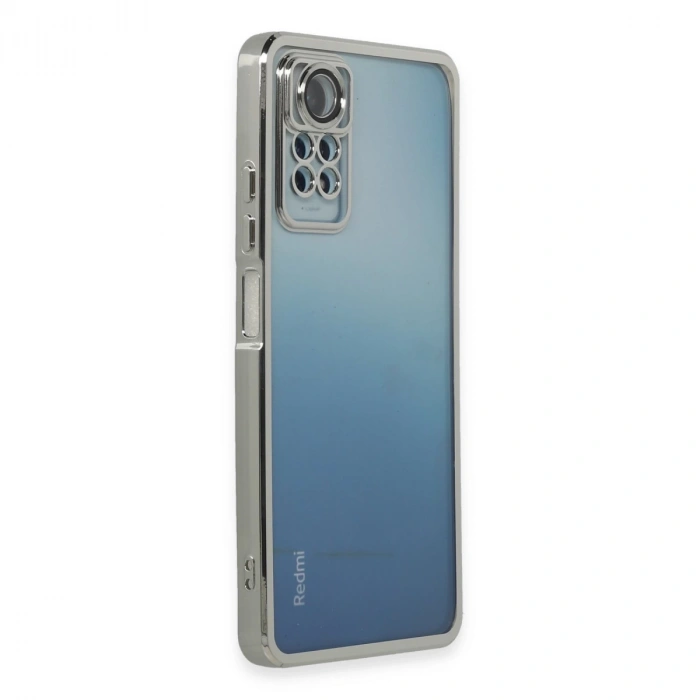 Xiaomi Redmi Note 11 Pro Kılıf Razer Lensli Silikon - Gümüş