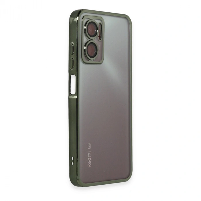 Xiaomi Redmi Note 11e Kılıf Razer Lensli Silikon - Yeşil