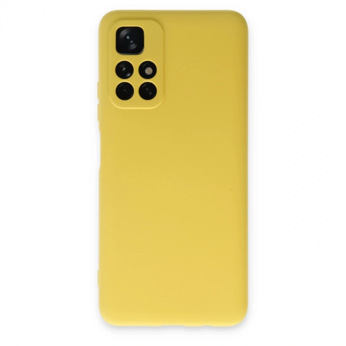 Xiaomi Redmi Note 11t Kılıf Nano İçi Kadife Silikon - Sarı