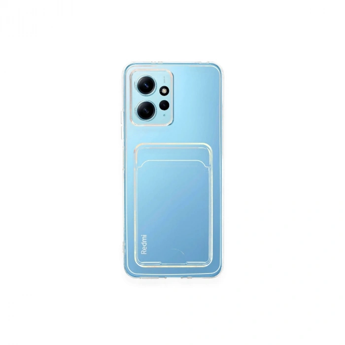Xiaomi Redmi Note 12 4g Kılıf Kart Şeffaf Silikon - Şeffaf