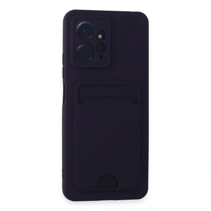 Xiaomi Redmi Note 12 4g Kılıf Kelvin Kartvizitli Silikon - Derin Mor