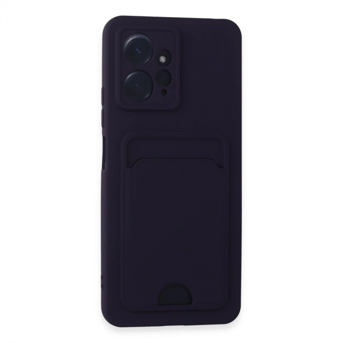 Xiaomi Redmi Note 12 4g Kılıf Kelvin Kartvizitli Silikon - Derin Mor